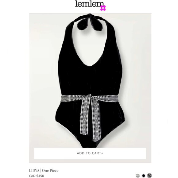 Brand New Lemlem Deep-V Belted One Piece Swimsuit - Picture 6 of 9